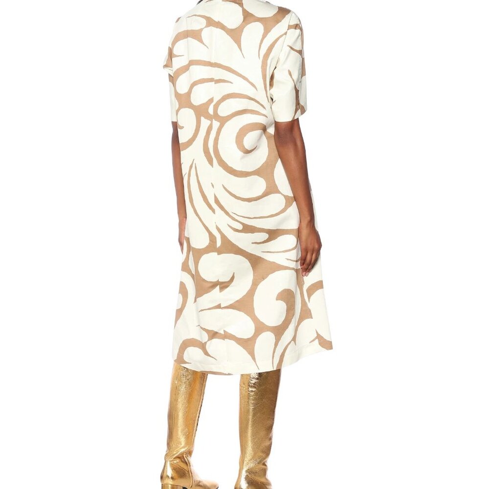 NWT Marni Printed cotton and linen midi dress sz IT40 US 4 $1,450 - Picture 2 of 6